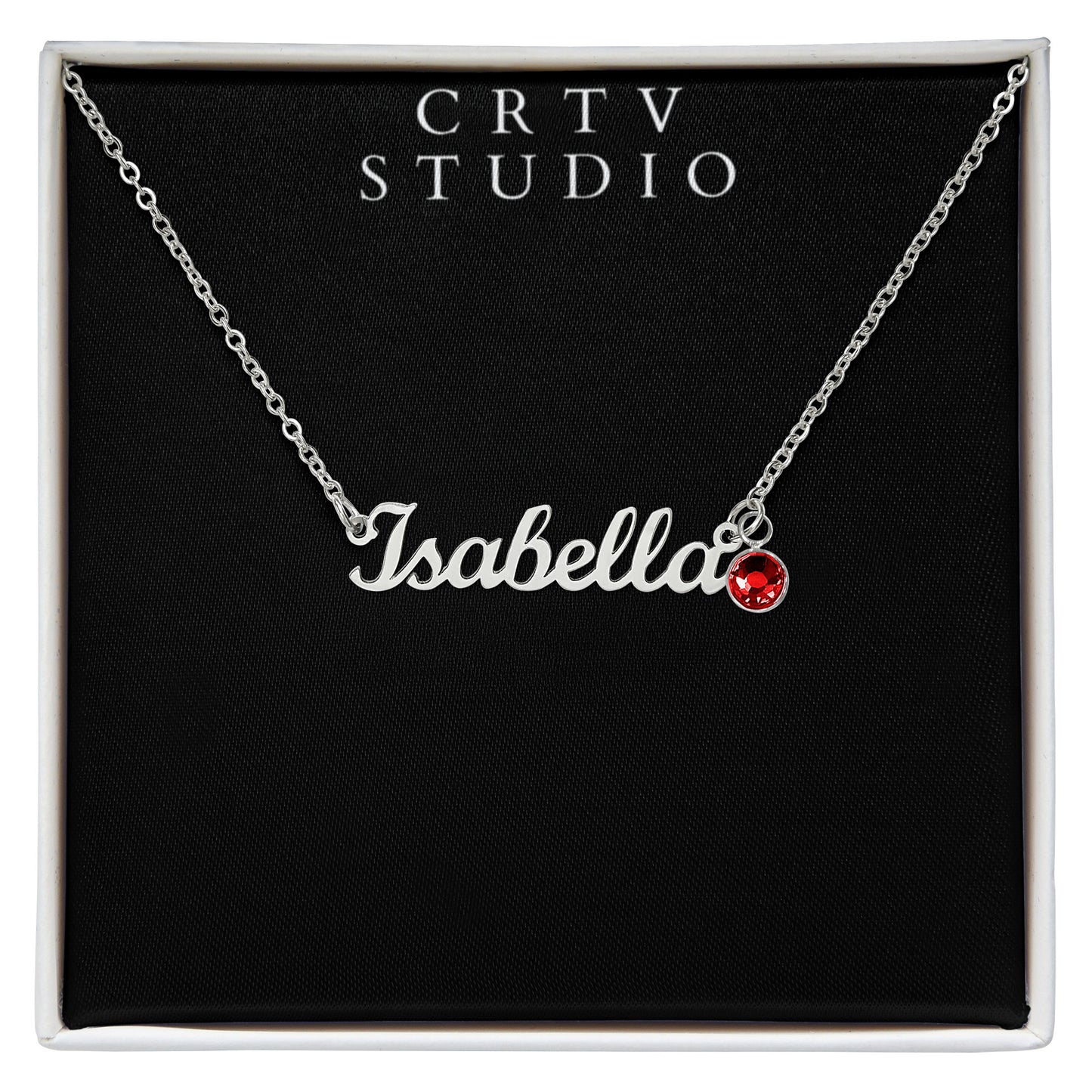 Custom Name Necklace with Birthstone
