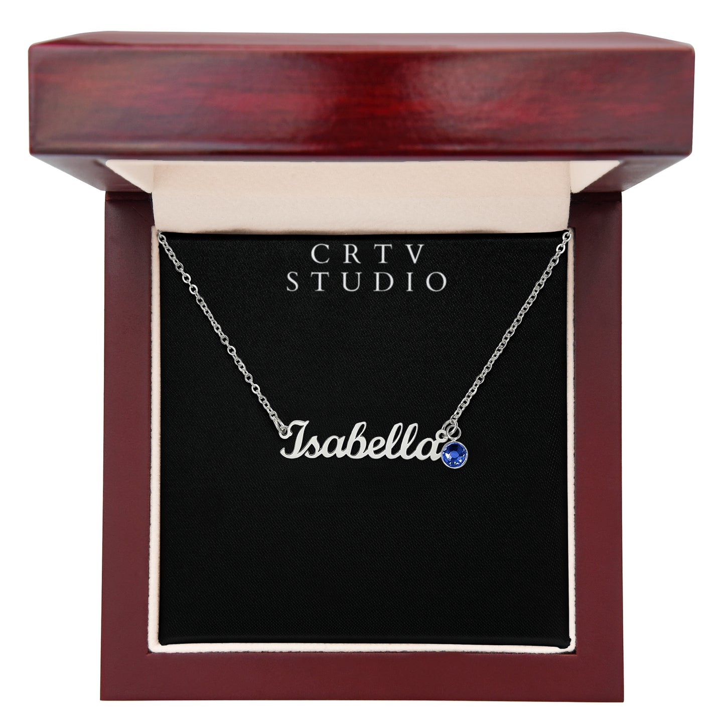 Custom Name Necklace with Birthstone