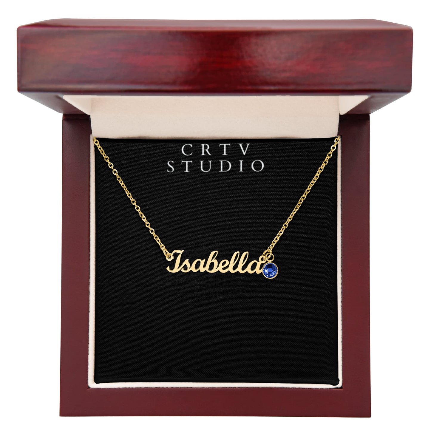 Custom Name Necklace with Birthstone