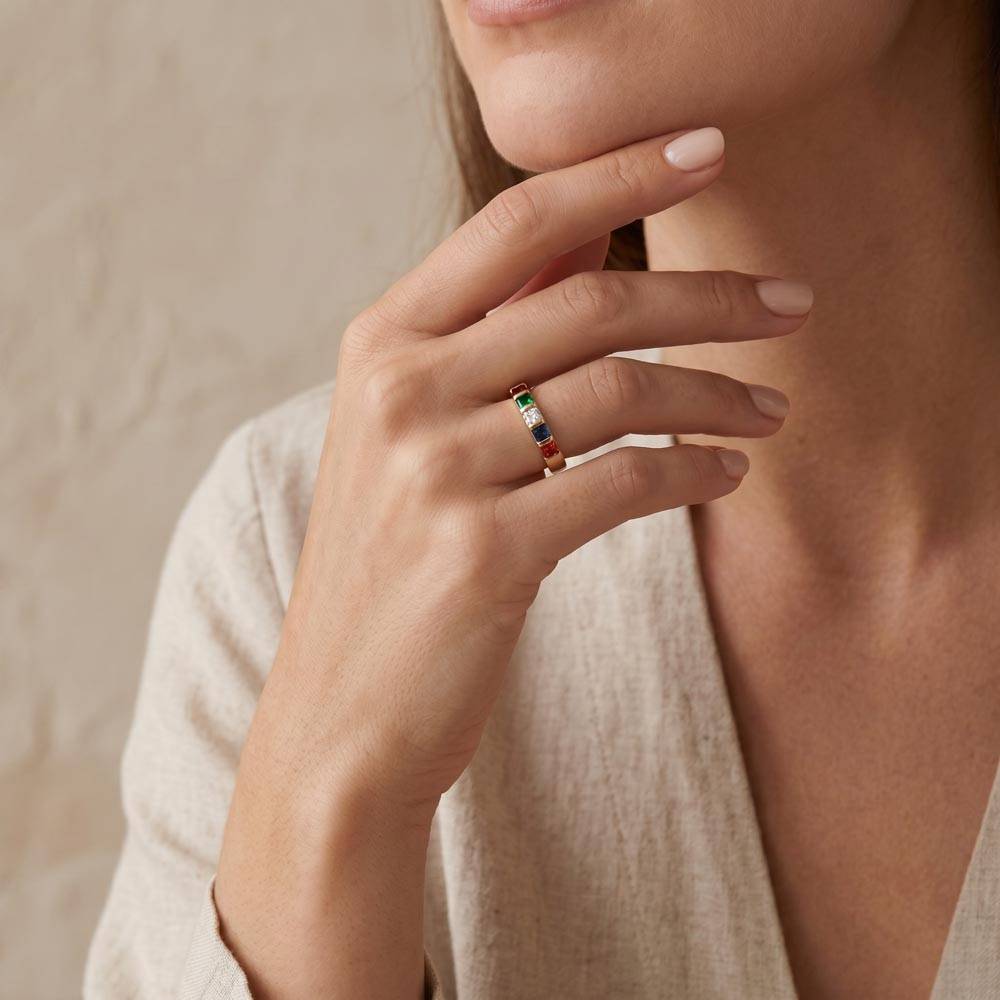 Women's Stackable Birthstone Ring