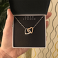 Interlocking Hearts Necklace - Yellow & White Gold Variants