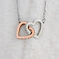 Interlocking Hearts Necklace - Yellow & White Gold Variants