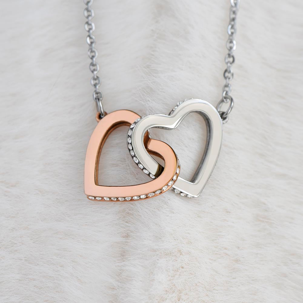 Interlocking Hearts Necklace - Yellow & White Gold Variants