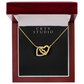 Interlocking Hearts Necklace - Yellow & White Gold Variants