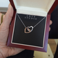 Interlocking Hearts Necklace - Yellow & White Gold Variants