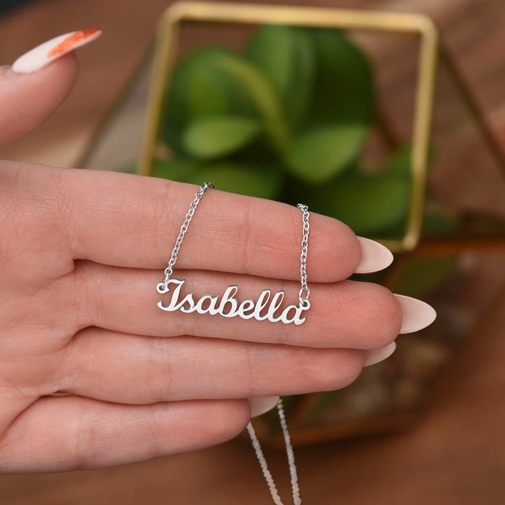 Custom Name Necklace - Cursive Name Design