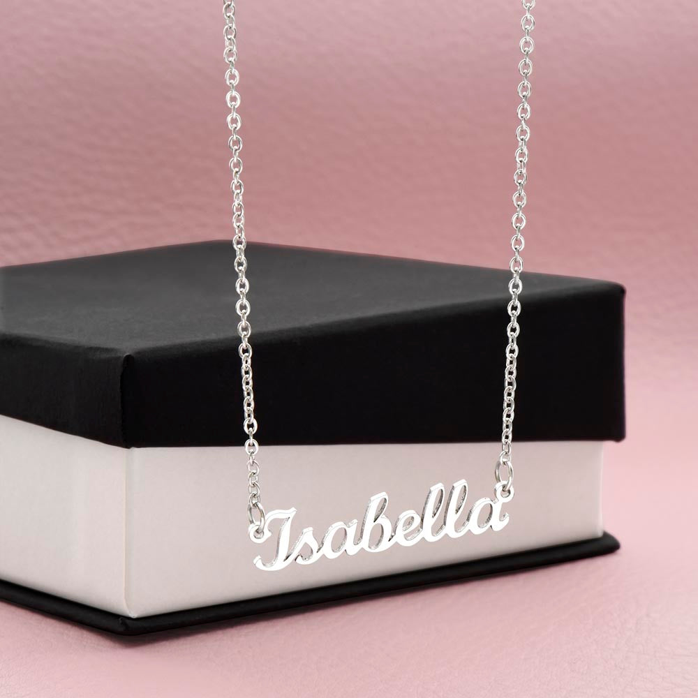 Custom Name Necklace - Cursive Name Design