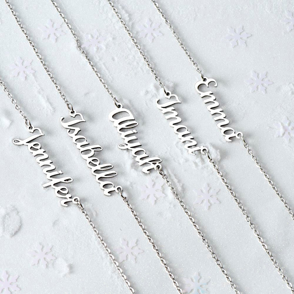 Custom Name Necklace - Cursive Name Design