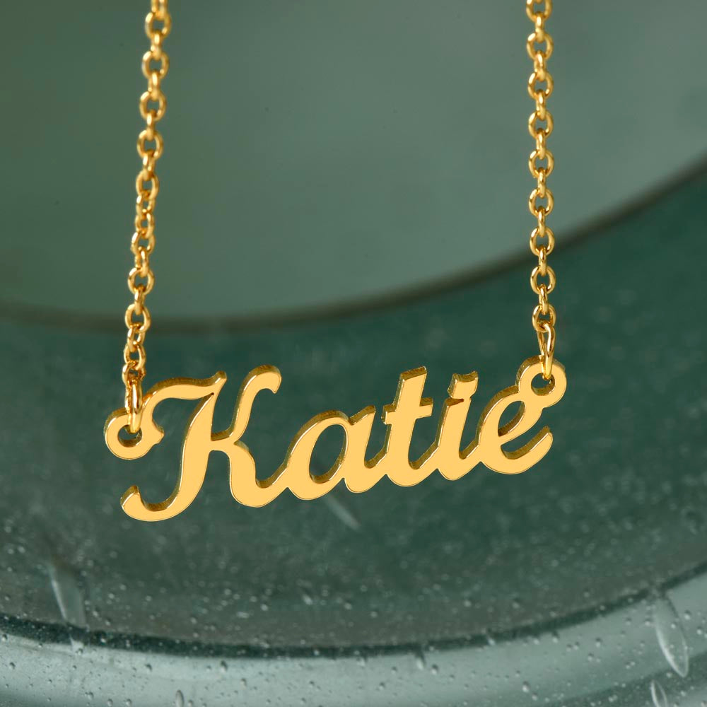 Custom Name Necklace - Cursive Name Design