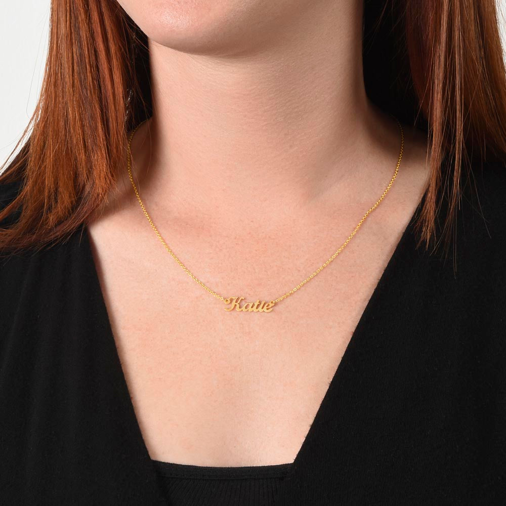 Custom Name Necklace - Cursive Name Design