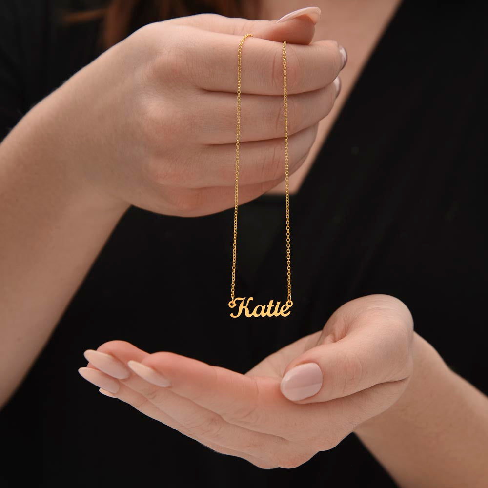 Custom Name Necklace - Cursive Name Design