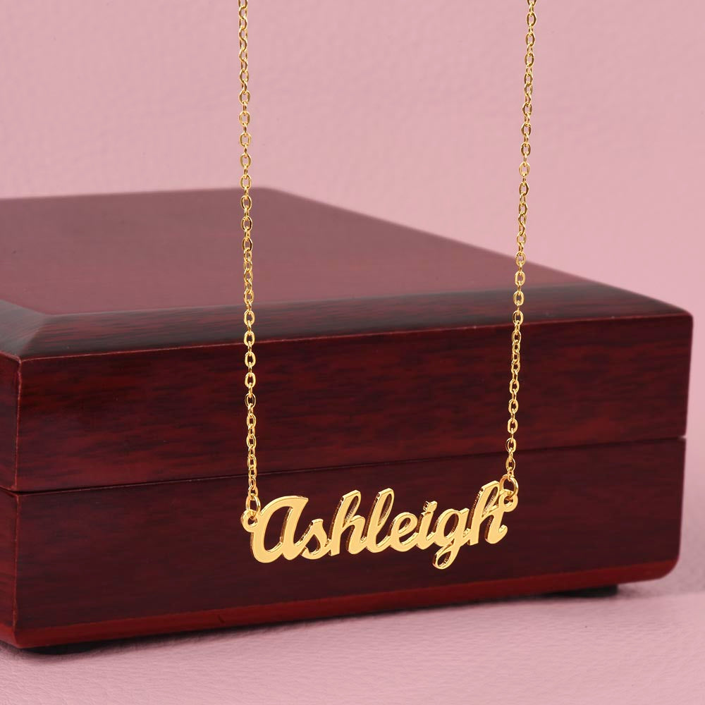 Custom Name Necklace - Cursive Name Design