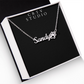 Paw Print Name Necklace