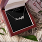 Paw Print Name Necklace