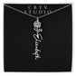 Flower Name Necklace