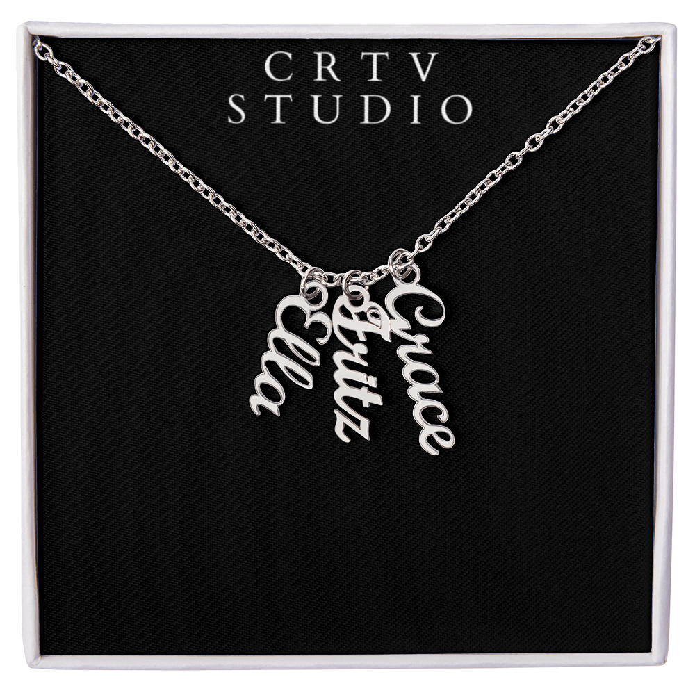 Multi Vertical Name Necklace
