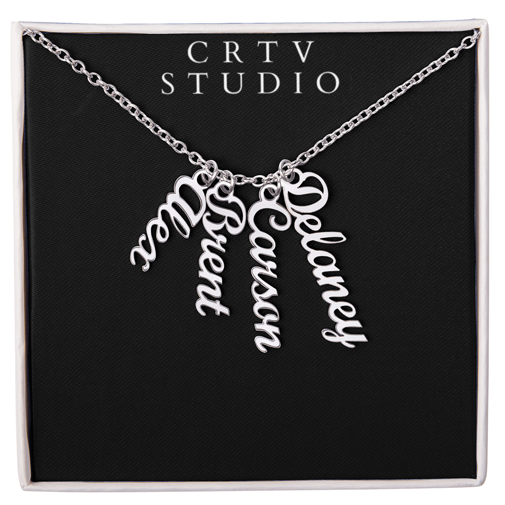Multi Vertical Name Necklace