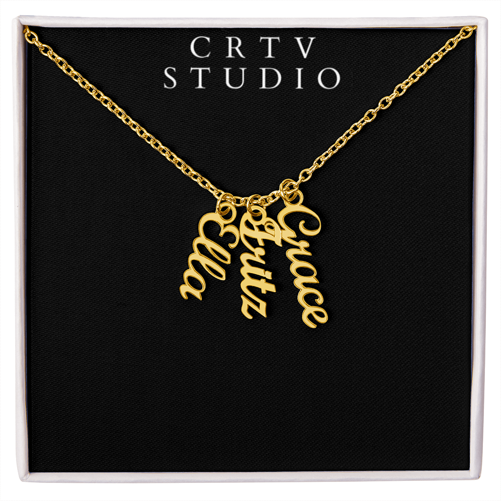 Multi Vertical Name Necklace