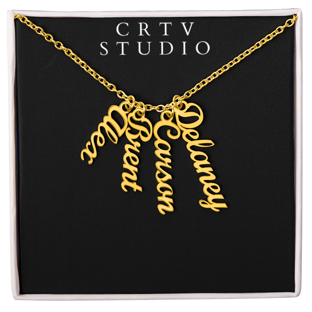 Multi Vertical Name Necklace