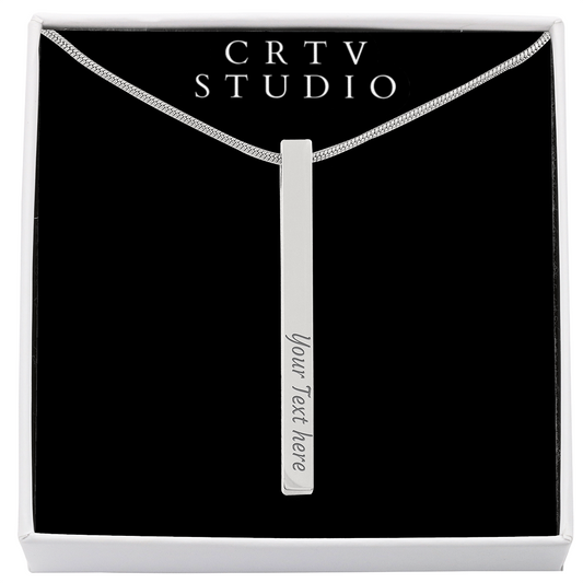 4-Sided Stick Necklace - Engraved