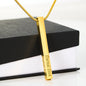 4-Sided Stick Necklace - Engraved