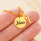 Memorial Necklace w/ Angel Wing Charm - Mom