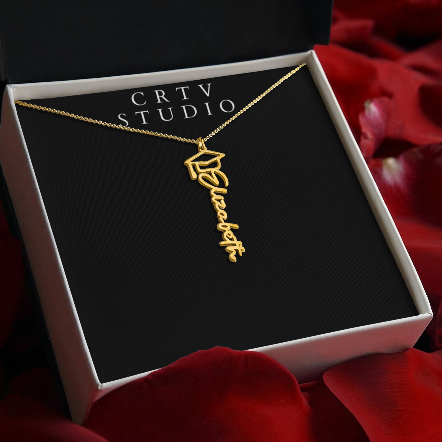Graduation Cap Name Necklace