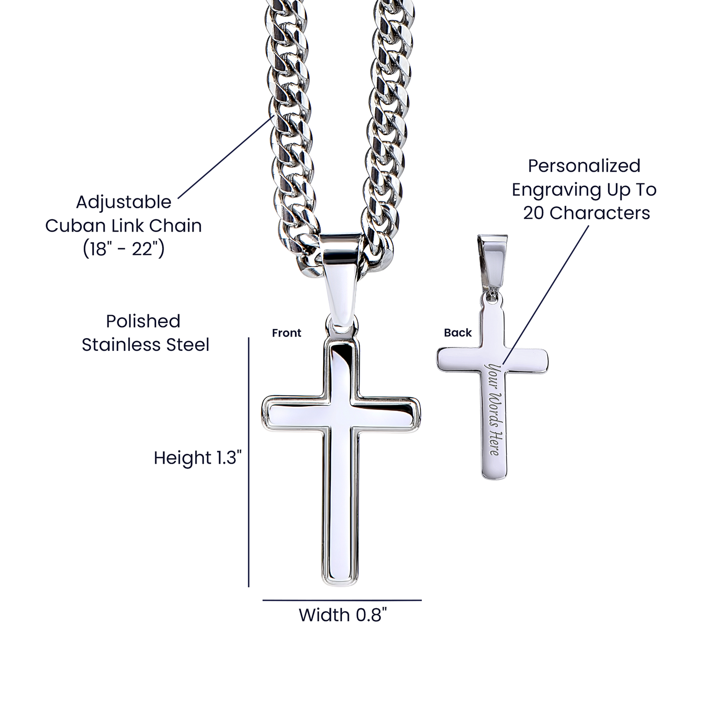 Artisan Cross - Cuban Link Chain