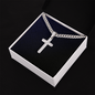 Engraved Cross - Cuban Link Chain