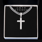 Engraved Cross - Cuban Link Chain