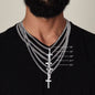 Engraved Cross - Cuban Link Chain