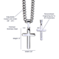 Engraved Cross - Cuban Link Chain