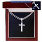 Engraved Cross - Cuban Link Chain