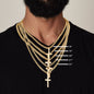 Personalized Engraved Cross - Cuban Link Chain