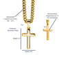 Engraved Cross - Cuban Link Chain