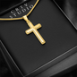 Artisan Cross Necklace - Snake Chain