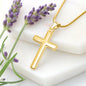 Artisan Cross Necklace - Snake Chain