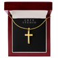 Artisan Cross Necklace - Snake Chain