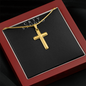 Artisan Cross Necklace - Snake Chain