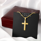 Artisan Cross Necklace - Snake Chain