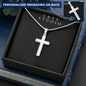 Engraving  Cross Necklace - Snake Chain