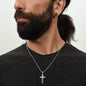 Engraving  Cross Necklace - Snake Chain