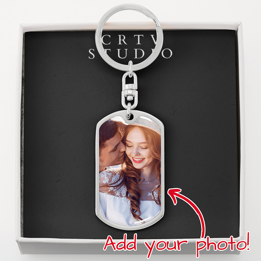 Buyer Upload Graphic Dog Tag Keychain