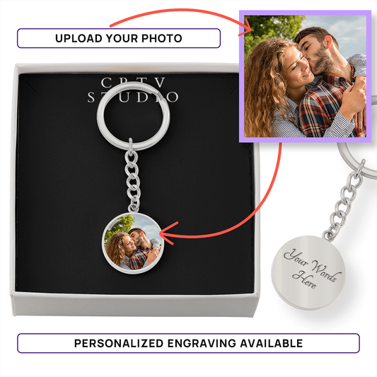 Buyer Upload Graphic Circle Keychain